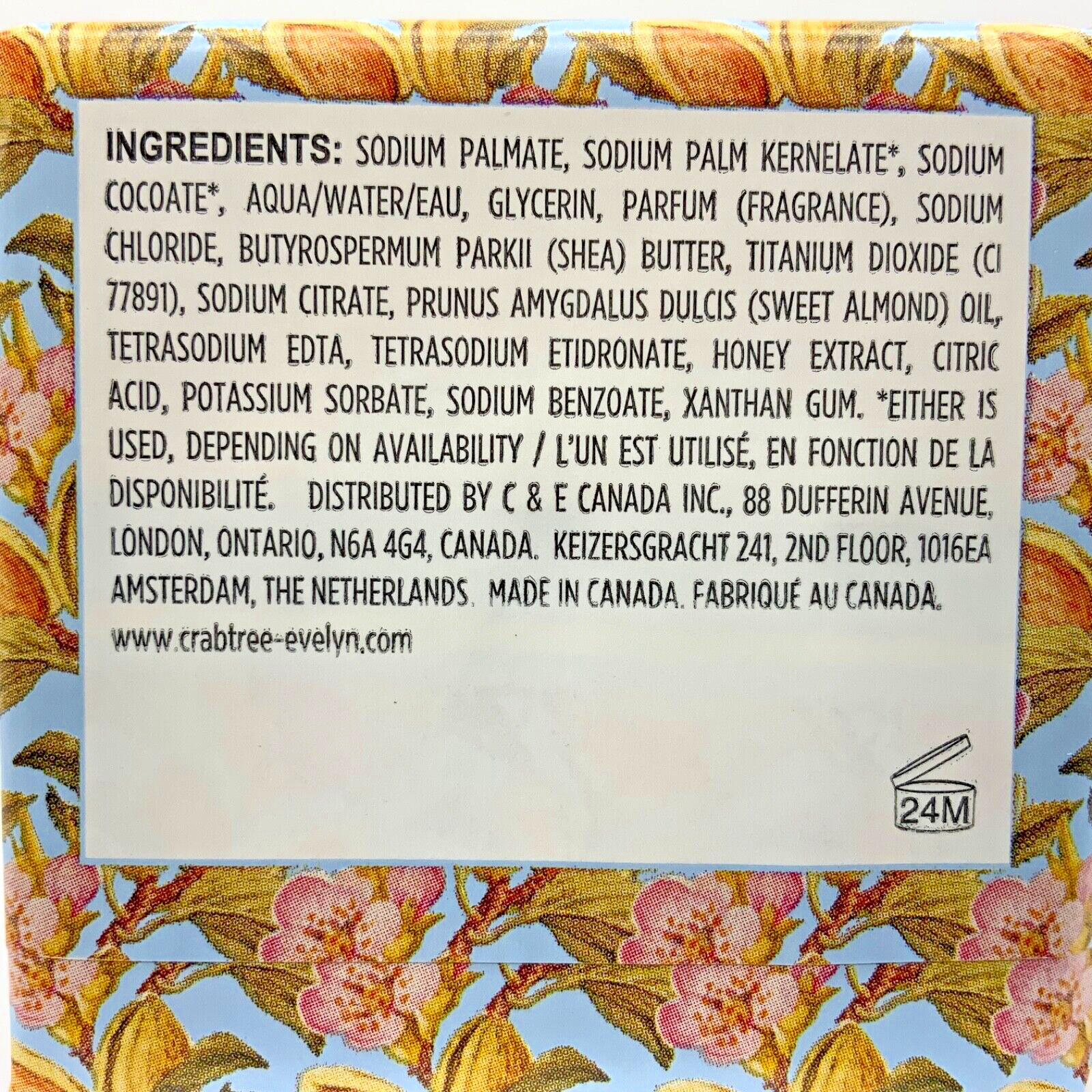 Crabtree & Evelyn Almond and Honey Bar Soap Triple Milled 10.5oz (3×3.5oz)