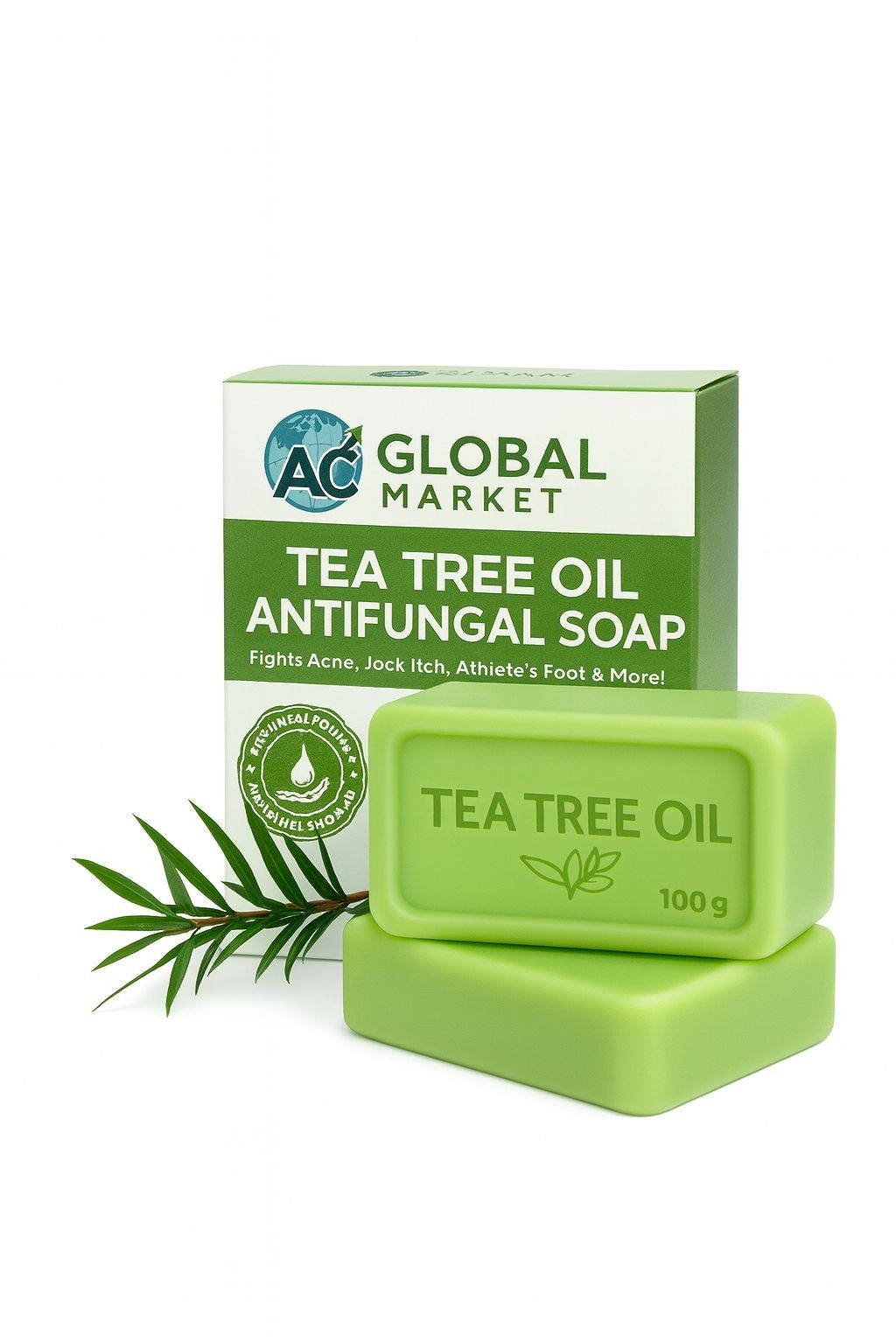 Tea Tree Relief Soap Bar Natural Deep Cleansing Herbal Soap Body & Feet – 3.5oz