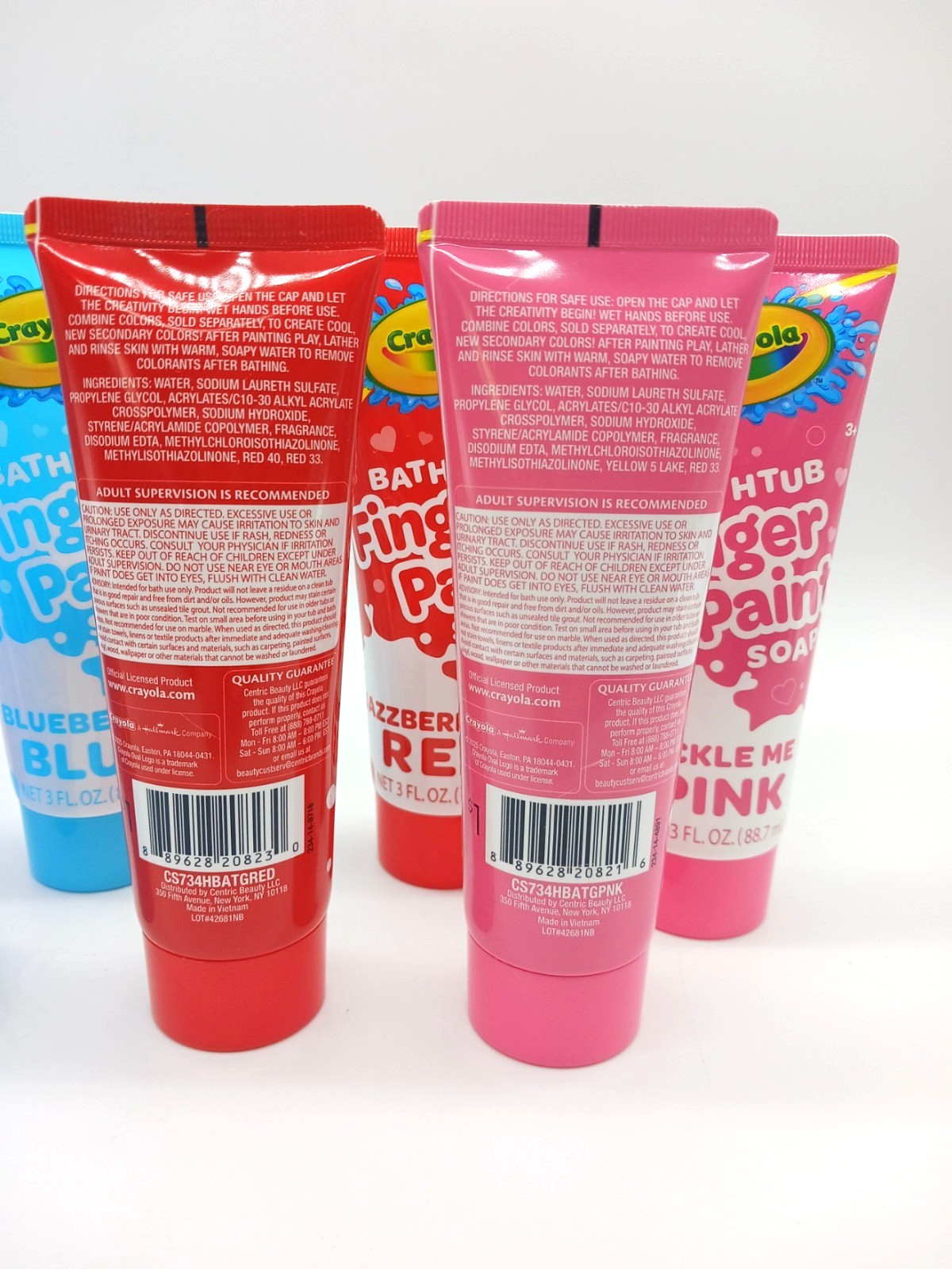 Lot of 9 Crayola Kids Bathtub Finger Paint Soap Purple Pink Blue Red