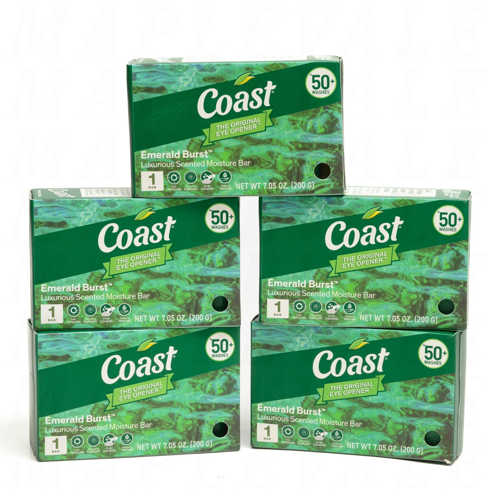 Coast Emerald Burst Moisturizing Soap Scented XL Bars 5 pack (7.05 Oz ea)