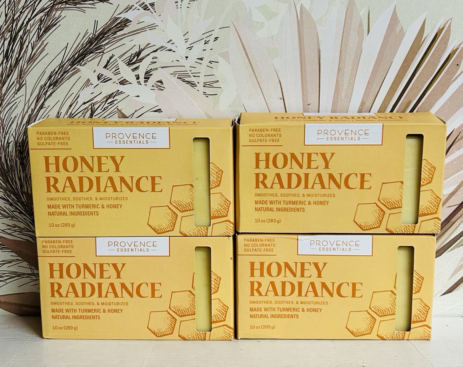 4 -Pack Provence Essentials ~ Honey Bar Soap with Turmeric 10 oz Each