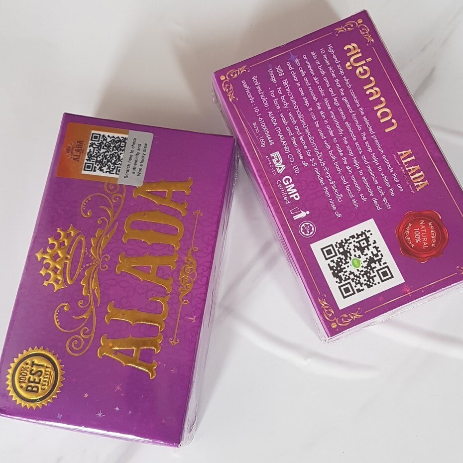 ORIGINAL ALADA INSTANT WHITENING SOAP Face & Body Naturally Brightening 160g X 3
