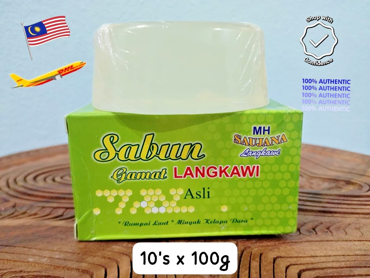 10X 100gm SEA CUCUMBER VIRGIN COCONUT OIL SEAWEED SOAP Natural GAMAT LANGKAWI