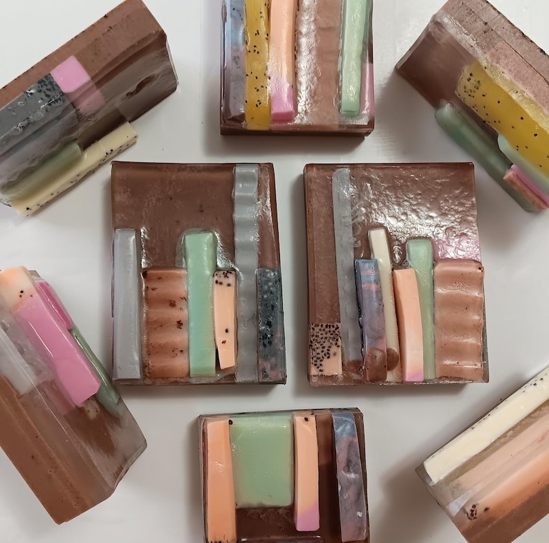 Bookshelf Goat’s Milk Soap Bar | Cocoa Cashmere Melt & Pour with Coffee & Cocoa