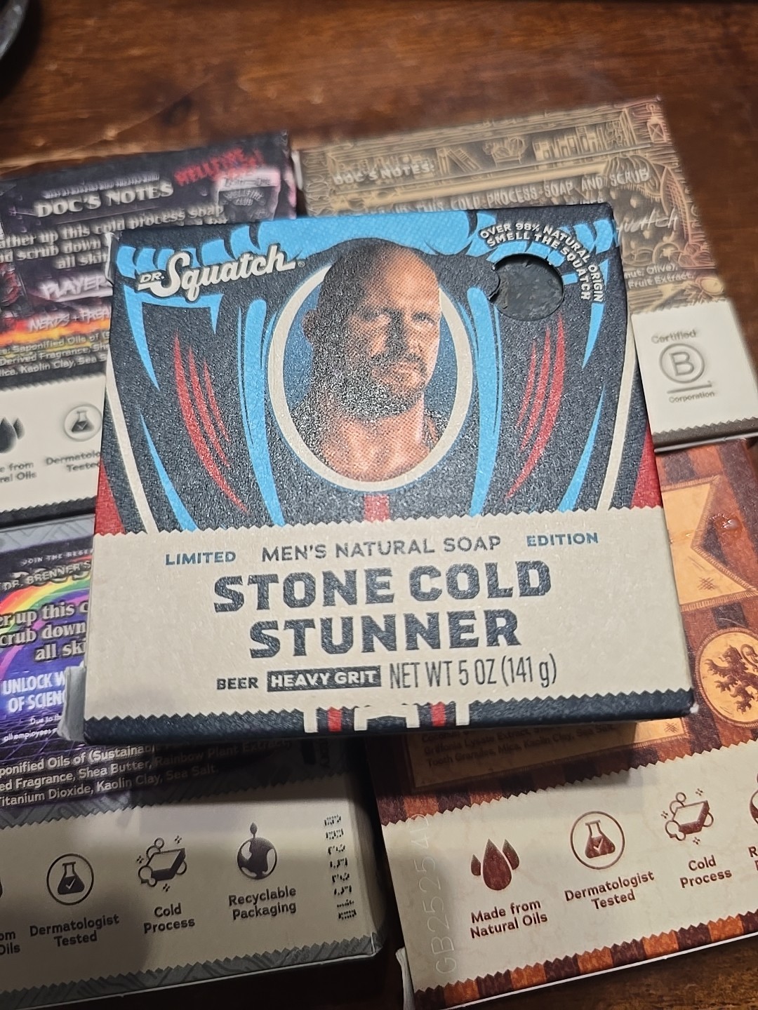 Dr. Squatch Ltd Edition Bar Natural Soap WWE Stone Cold Stunner Heavy Grit 5oz