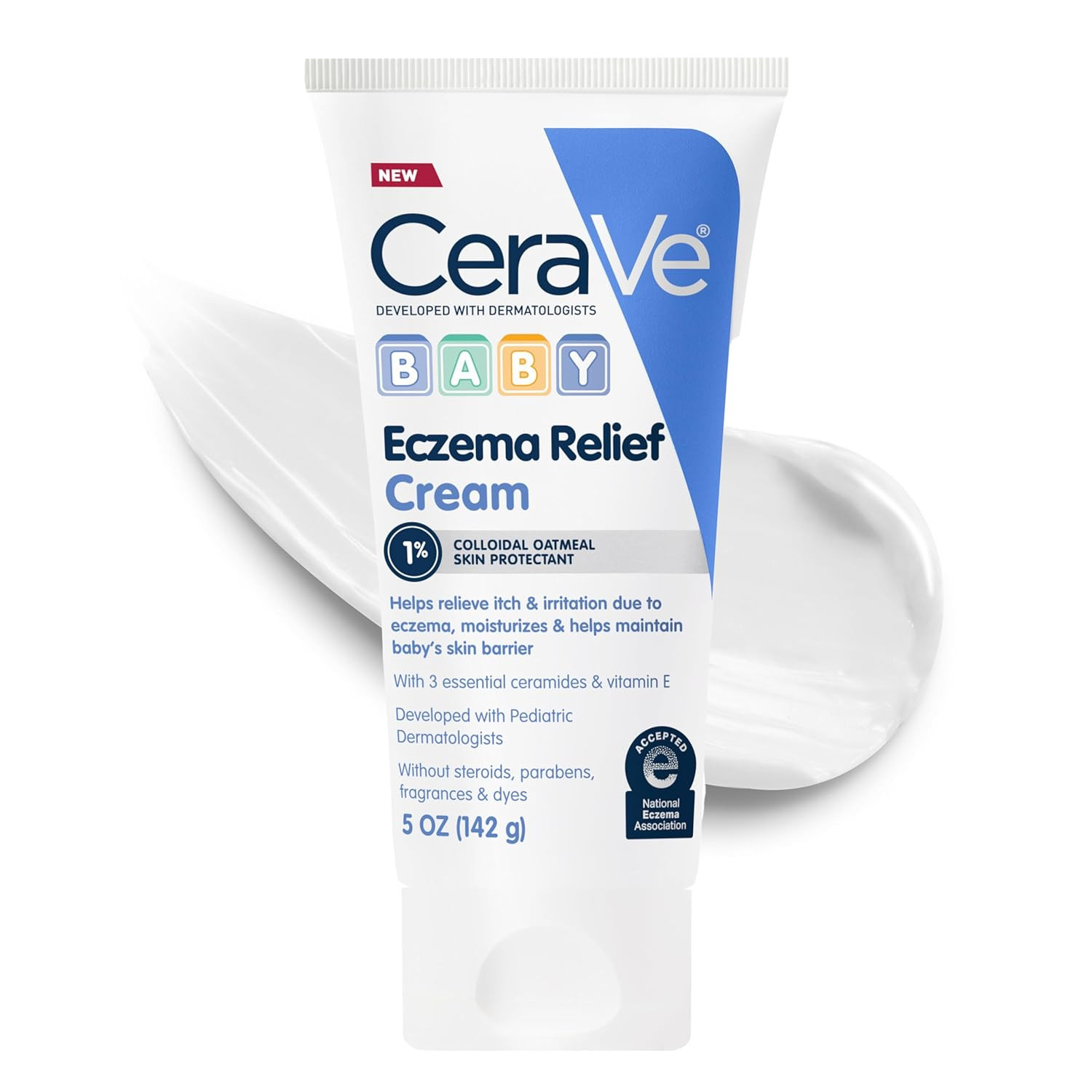 Cerave Baby Eczema Relief Cream, 1% Colloidal Oatmeal Cream with Vitamin E & Cer
