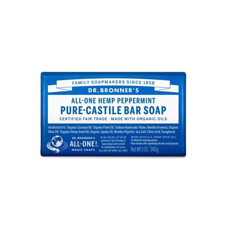 Dr. Bronner’s Organic Peppermint Scent Pure-Castile Bar Soap 5 oz