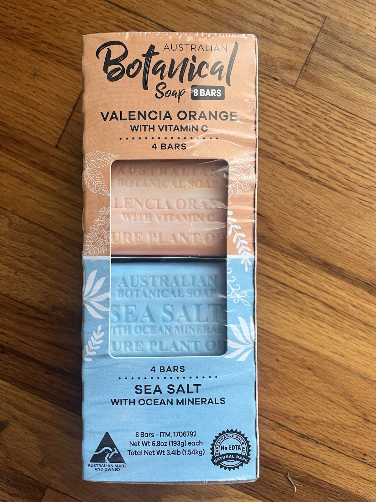 Australian Botanical Soap 8 Bars Valencia Orange/Sea Salt – New, body, skincare