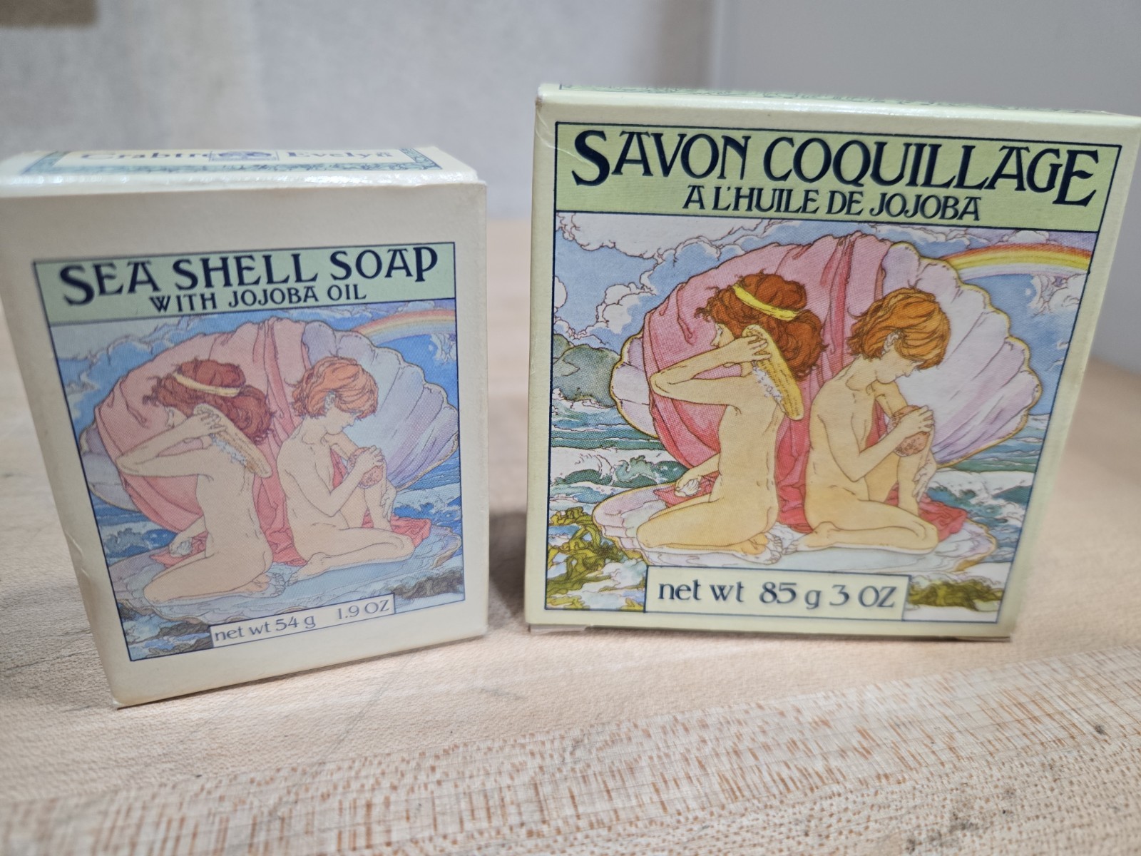 Lot 1978 1988 Crabtree & Evelyn London SEA SHELL SOAP JOJOBA OIL 100g 1.9 3.5 oz