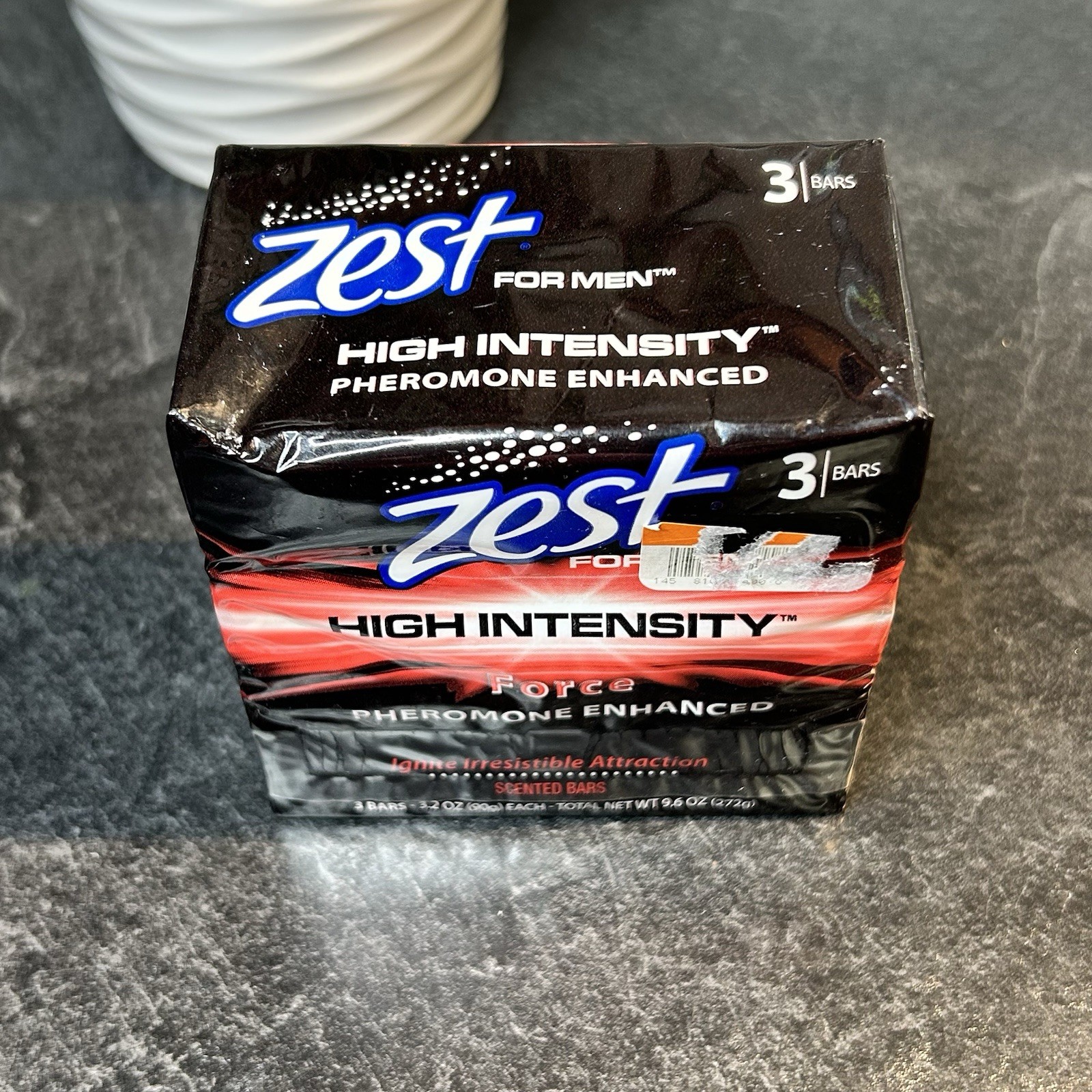 Zest for Men High Intensity Force Pheromone Enhanced Scent Bar Soap 3 Bars