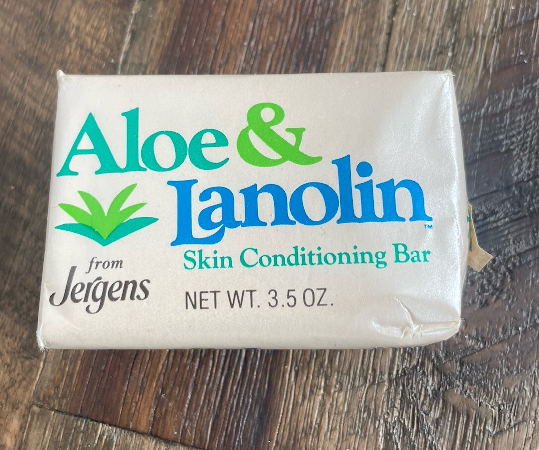 Lot Of 4 Jergens Aloe & Lanolin Skin Conditioning Bar Soap 3.5 oz Bar NEW Prop