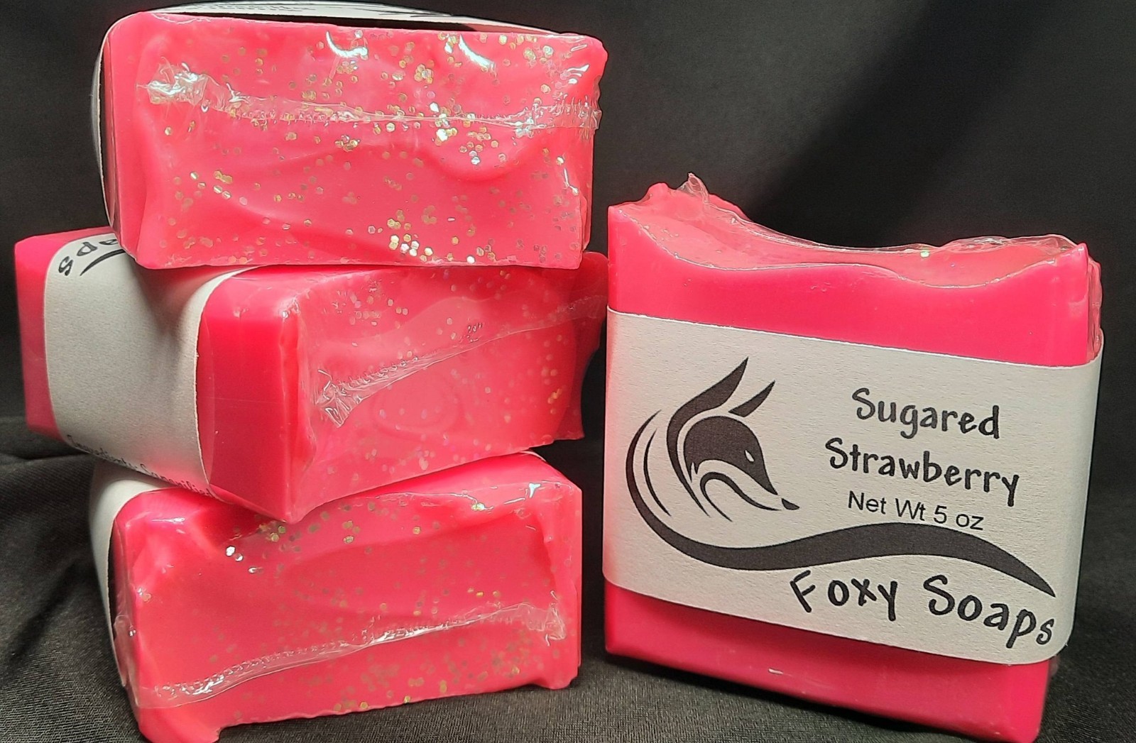 Sugared Strawberry-Grass-fed Tallow-Homemade Artisan Soap