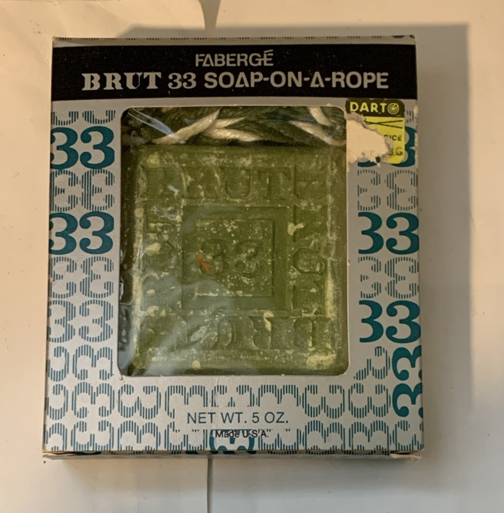 Vintage Fabergé BRUT 33 Soap-On-A-Rope 5 oz Bar New Old Stock