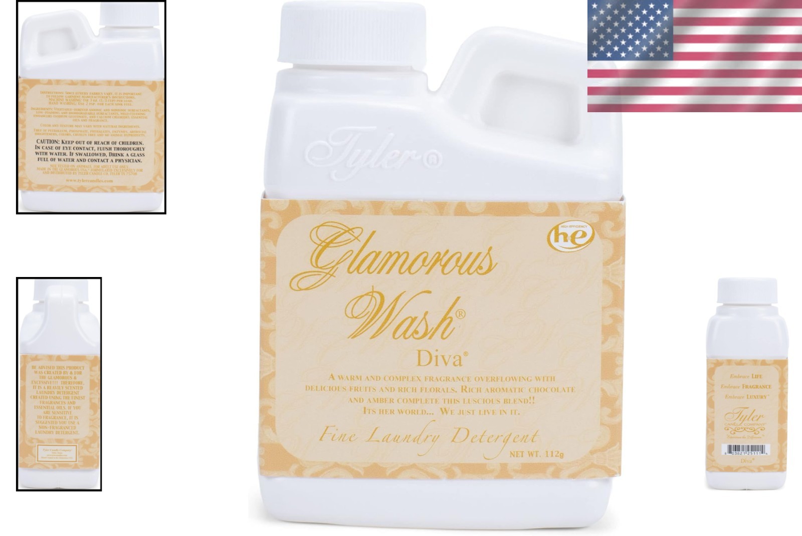 Tyler Co Diva Glamorous Liquid Wash 4 Oz – Luxurious Fragrance for Delicates