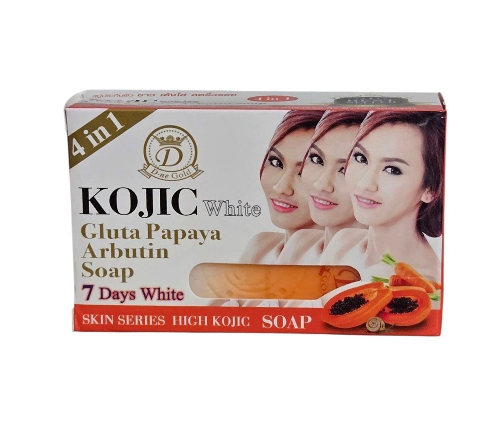 Kojic White Gluta PAPAYA Arbutin 7 Days Whitening Soap Clear spot 160g