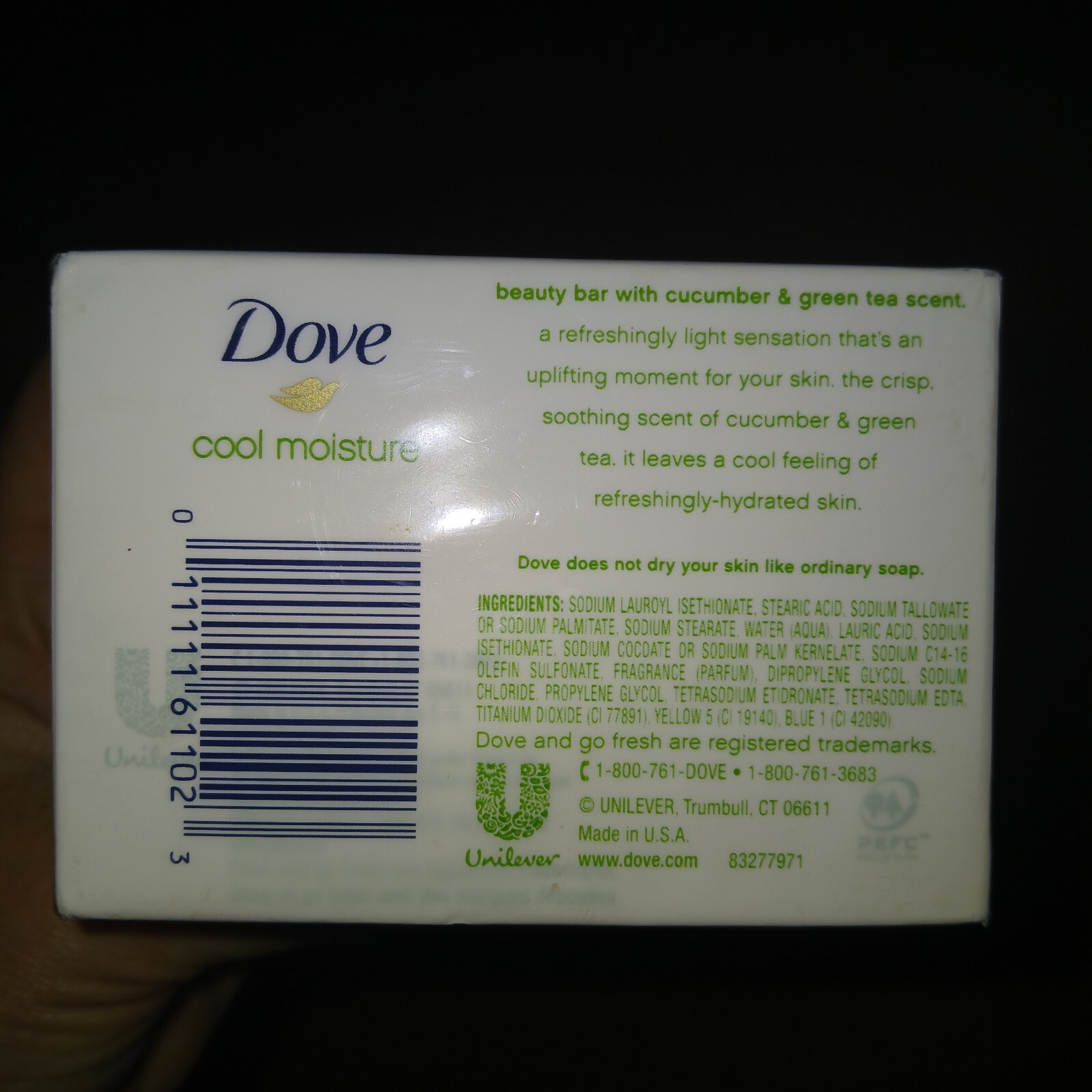 Dove Skin Care Beauty Bar For Softer Skin Cucumber and Green Tea Lot Of 2