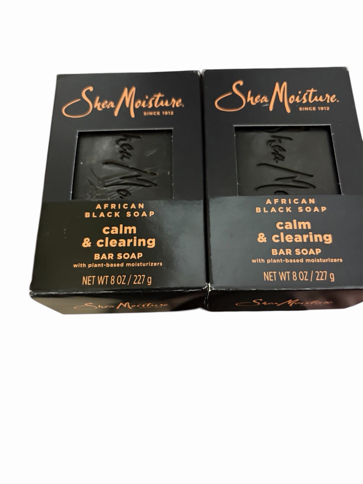 2 Pack SheaMoisture African Black Soap Bar 8 oz Calming & Clearing New