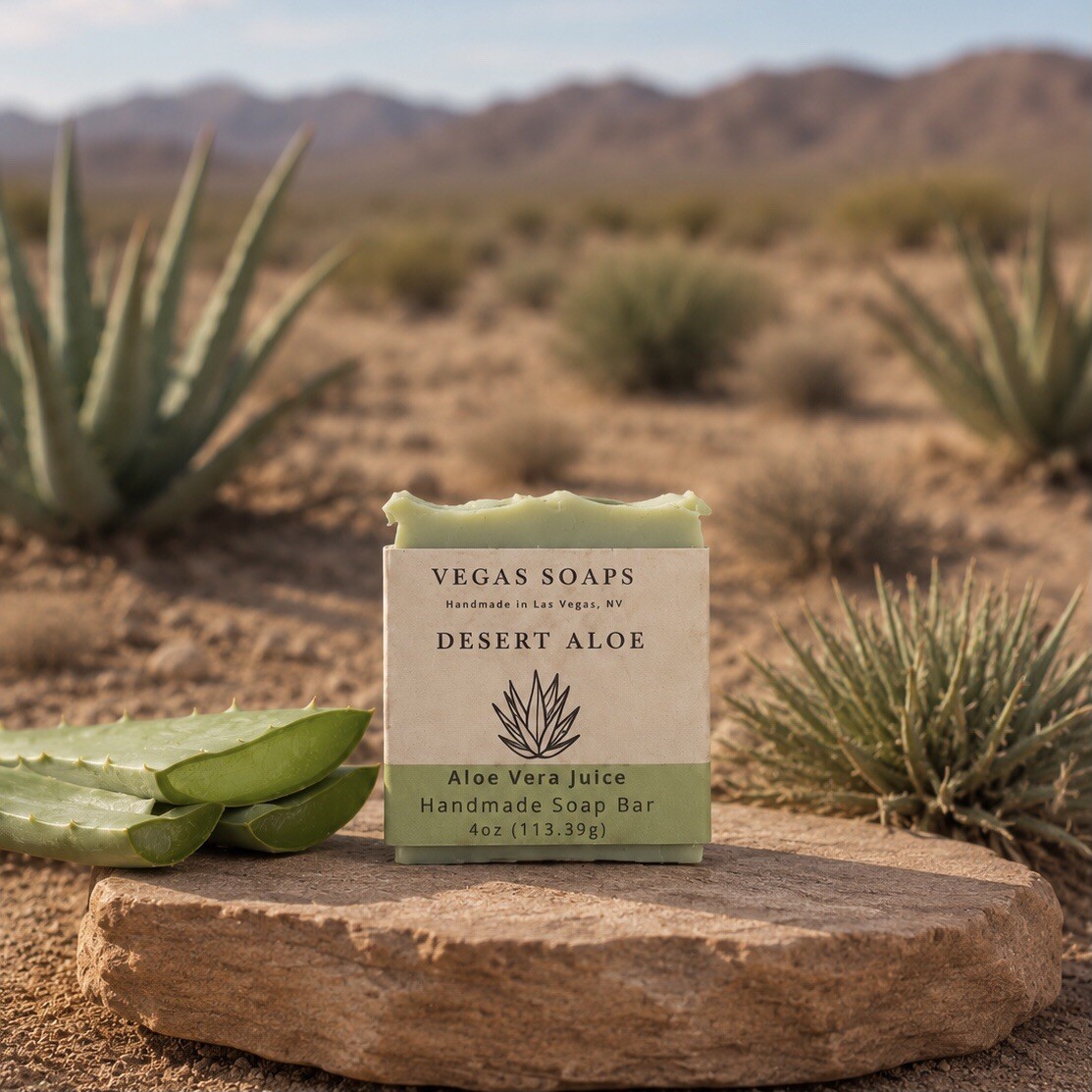 Vegas Soaps Men’s Collection Four Handmade Bars Gift Box Plant Based Oils