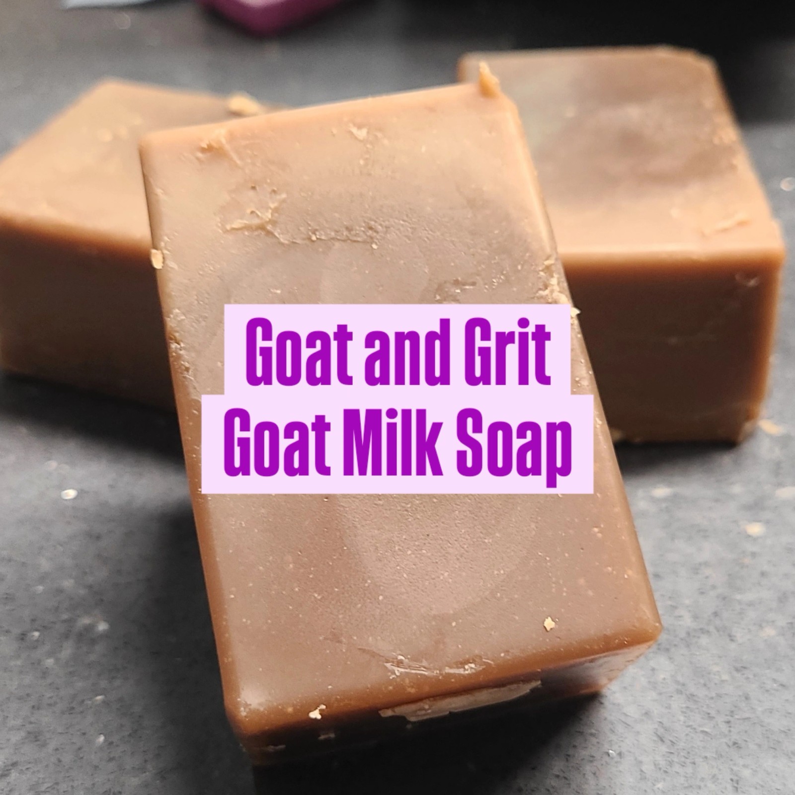 Handmade Goat And Grit Goat Milk Soap, Pumice + Jojoba Oil, samples, ships fast