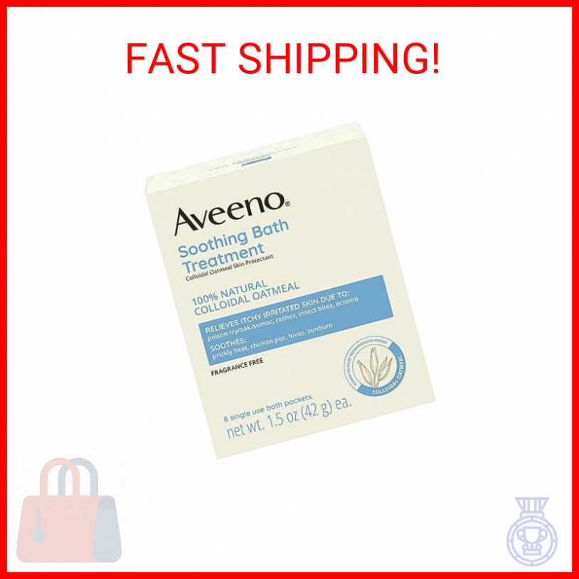 Aveeno Soothing Bath Soak for Eczema, Natural Colloidal Oatmeal, 8 ct.