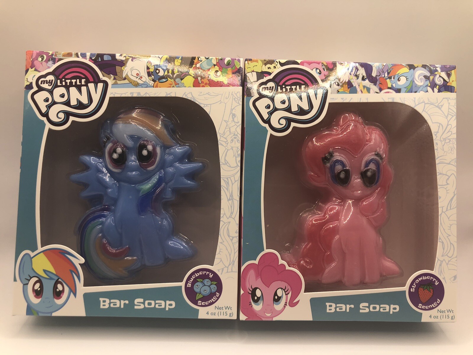 My Little Pony Lot of 2 Scented Bar Soap – Pinkie Pie Strawberry & Rainbow Dash