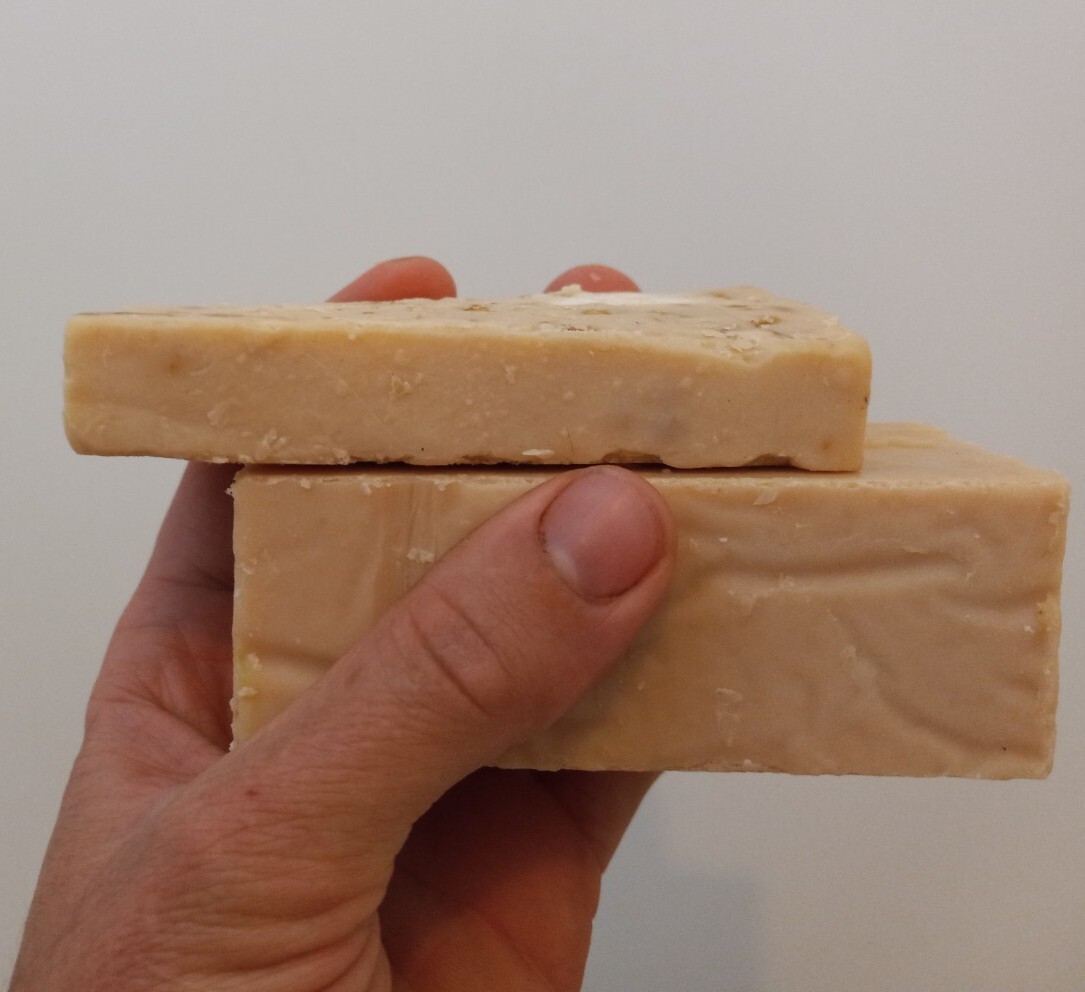 BIG BARS 6 OUNCES GOAT MILK SOAP CHEAP HAPPY GOAT DOUBLE THICK FREE SHIPPING