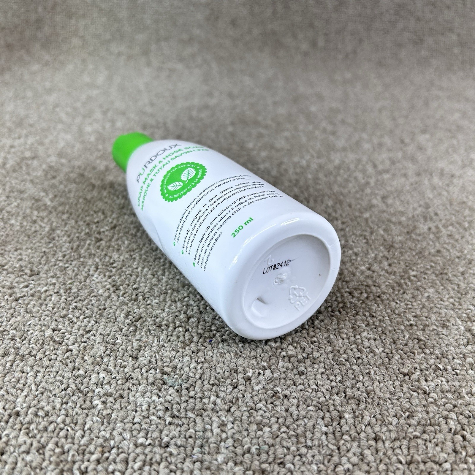 Purdoux CPAP Mask & Hose Soap – Green Tea & Mint 250mL