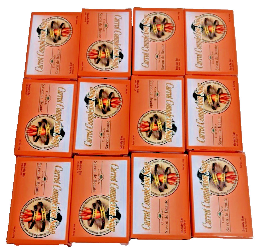 Carrot Complexion Soap pack of 12 Beauty soap orange color $23.75 for the