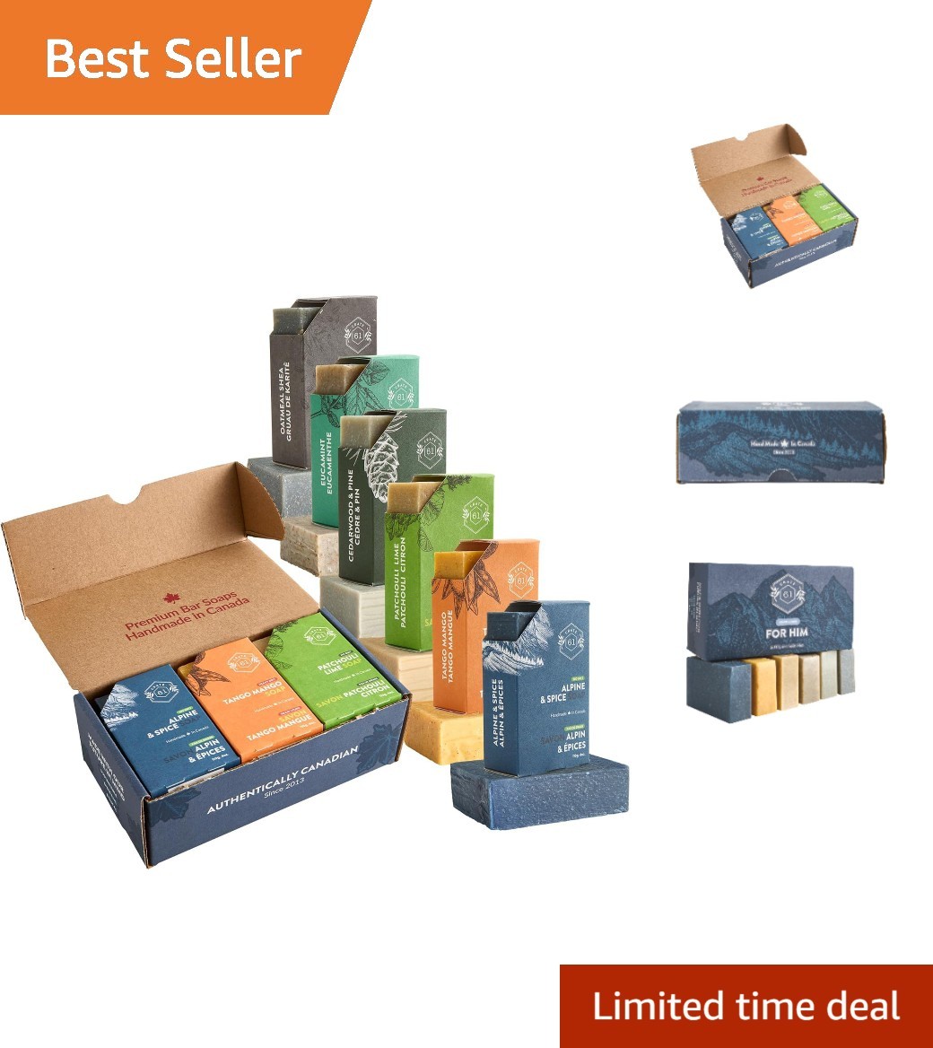 Luxurious Handmade Cold Process Soap Set – Eco-Friendly Gift for Him