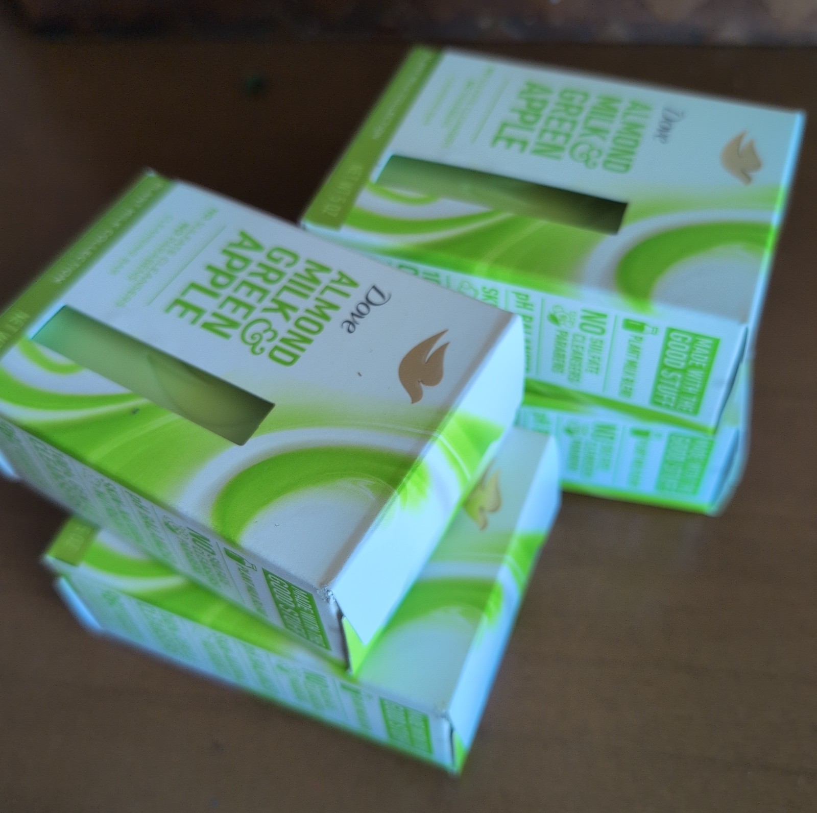 Dove Almond Milk & Green Apple Cleansing Bars Plant Milk Collection 4 Pack 5oz