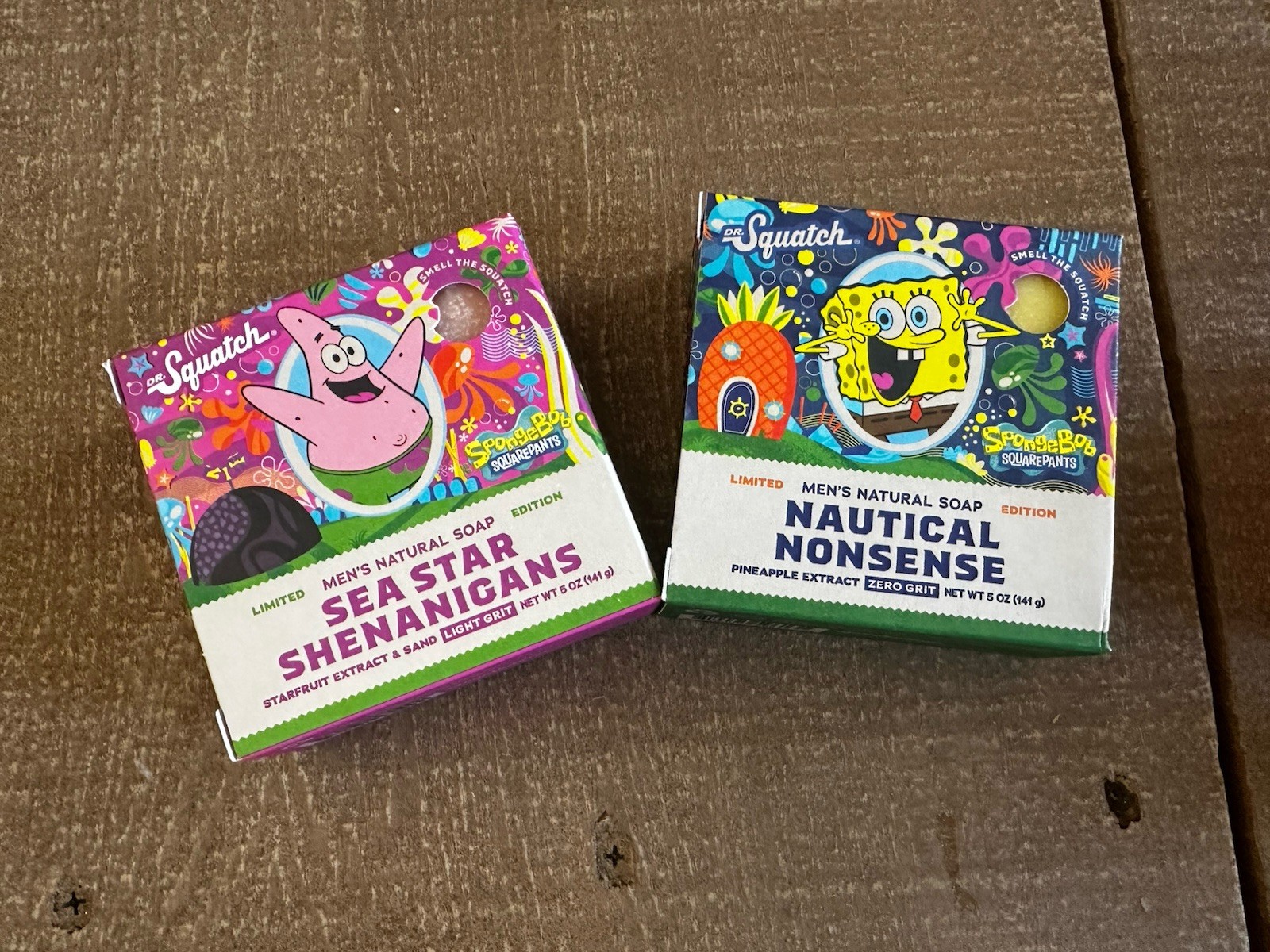 Dr. Squatch Mens Limited Edition SPONGEBOB SQUAREPANTS PATRICK Natural Soap Bars