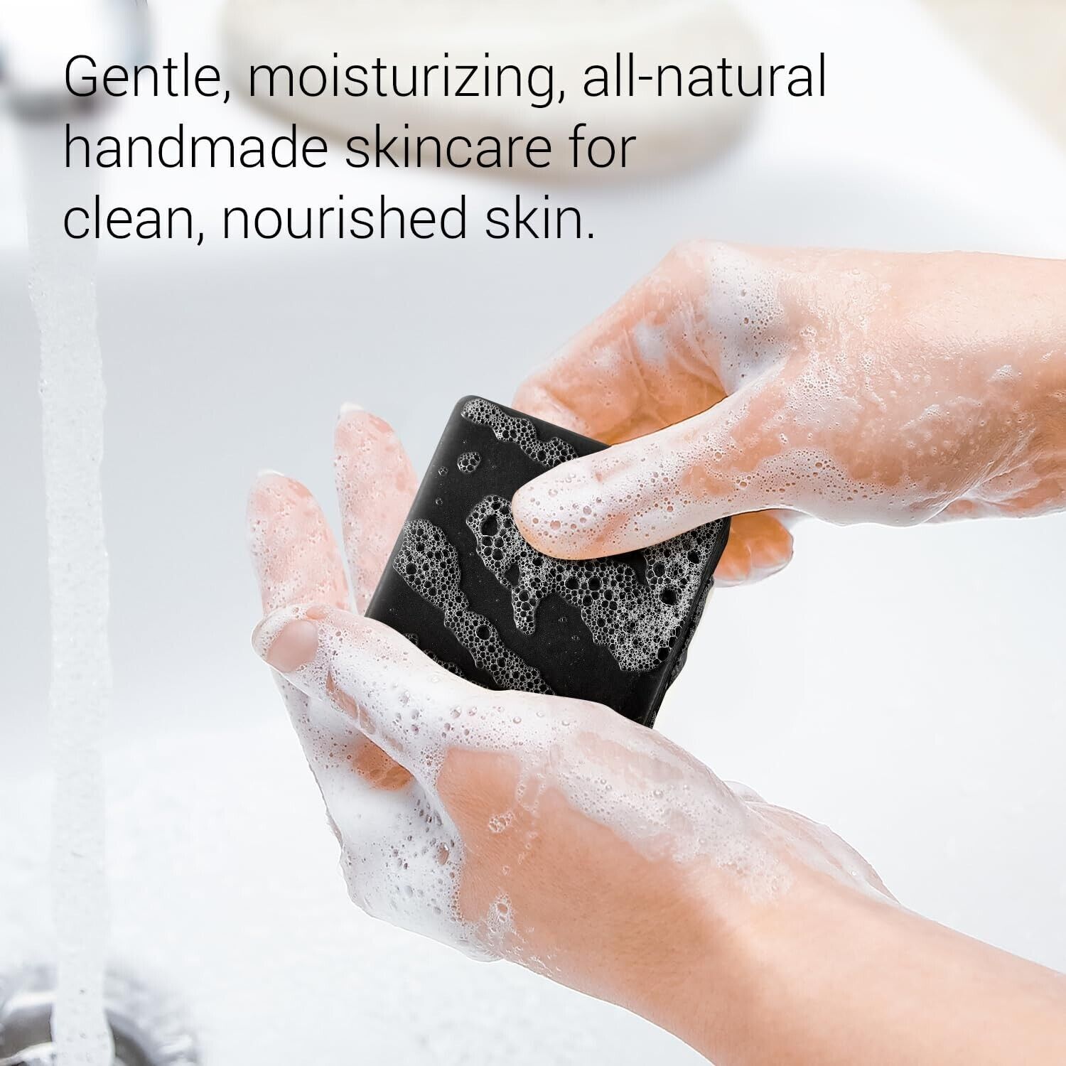 Men’s Natural Bar Soap, Pine, Coffee & Ocean Scent Soaps with 2 Loofah Bags