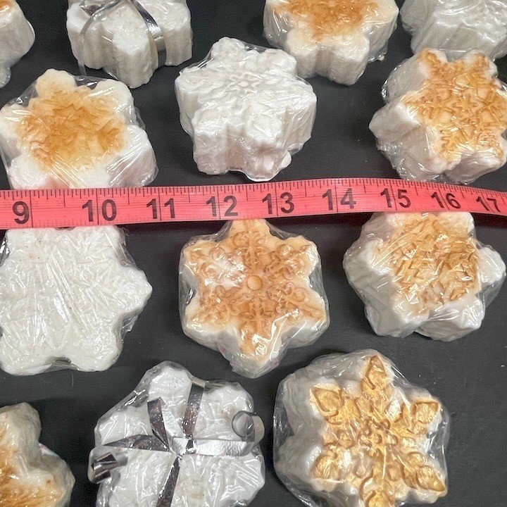 25 Individually Wrapped Handcrafted Snowflake Shea Butter Soaps
