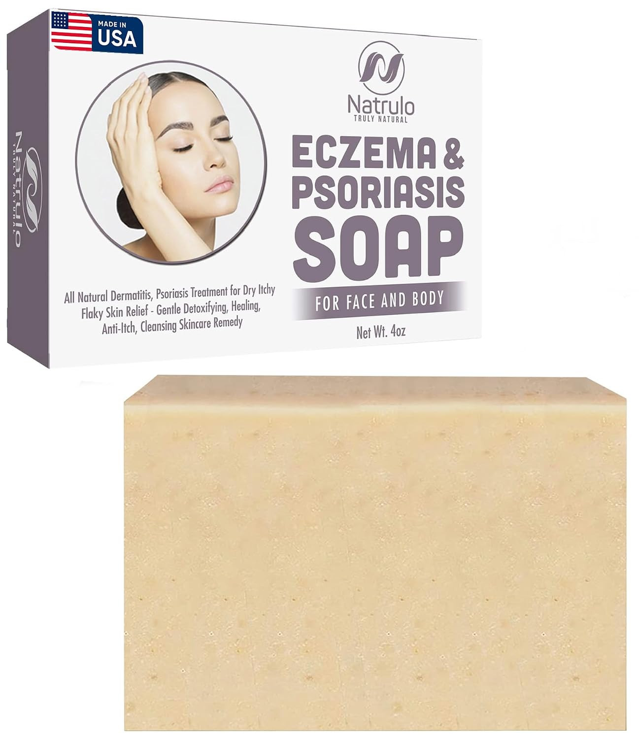 Eczema Soap Bar for Face and Body – All Natural Dermatitis, Psoriasis Treatment