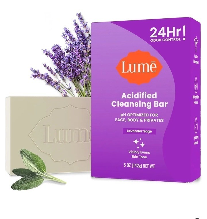 lume acidified cleansing bar lavender sage