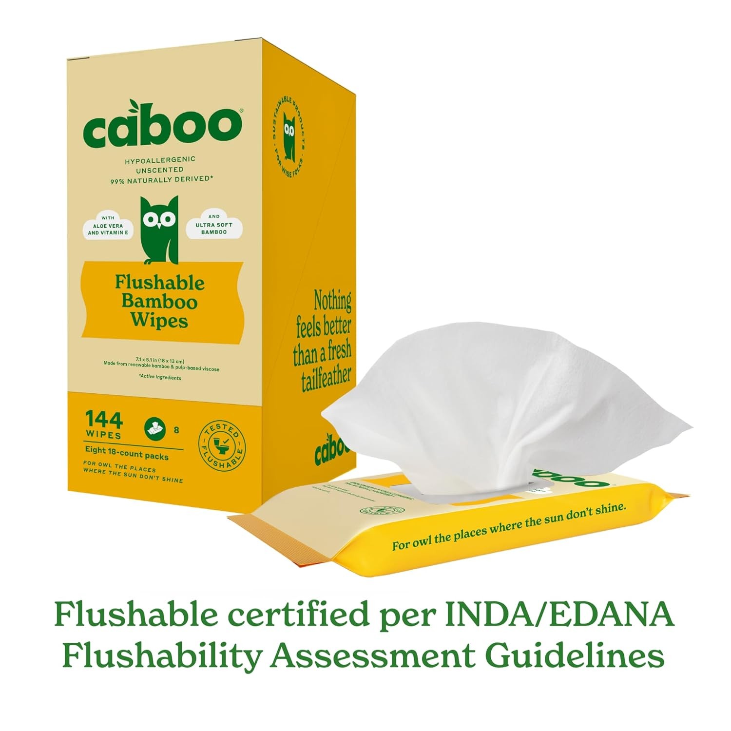 Certified Flushable Septic Safe Tree Free Wipes Travel Wipe Biodegradable Wet