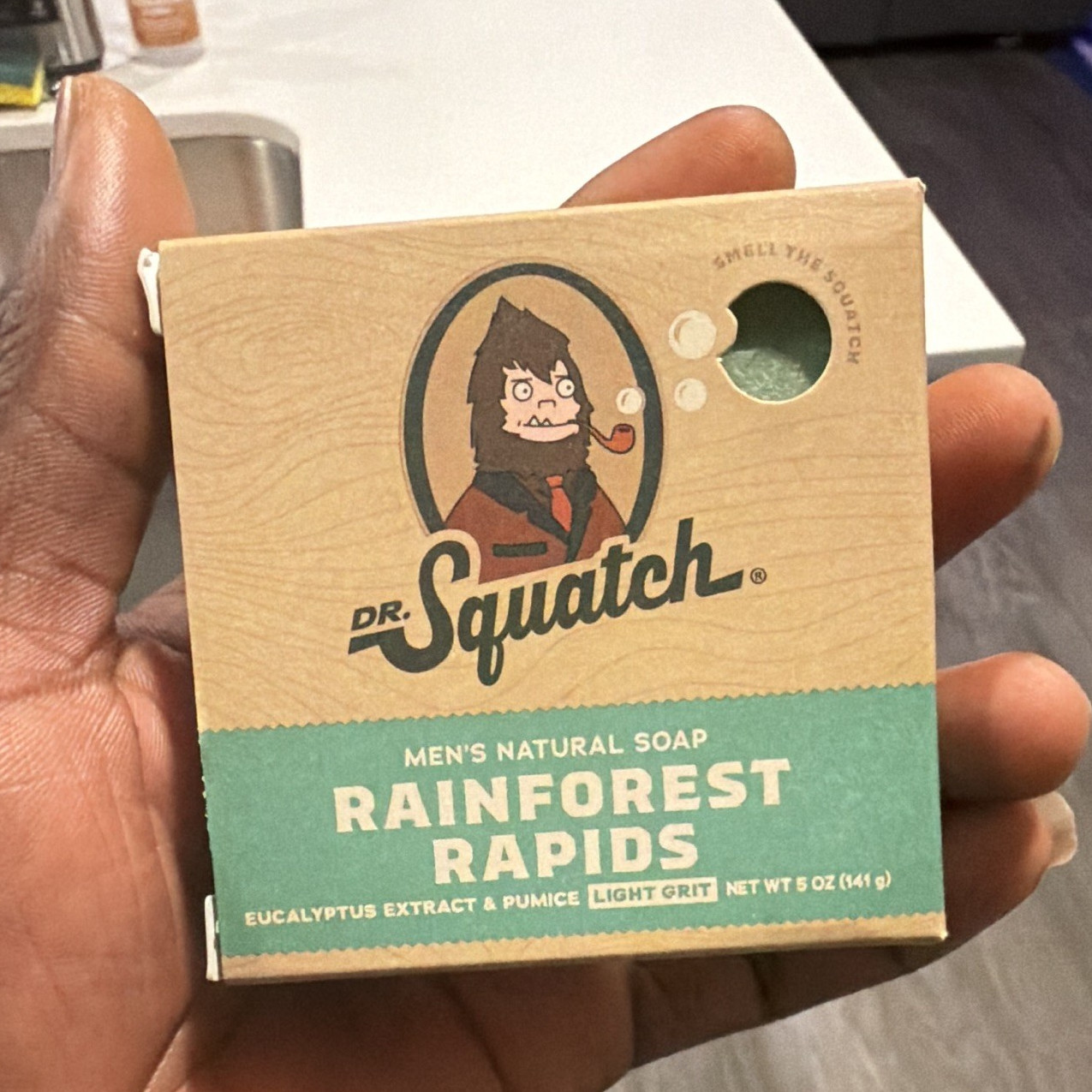 Dr. Squatch Rainforest Rapids Men’s Natural Body Bar Soap, Eucalyptus, 5 oz