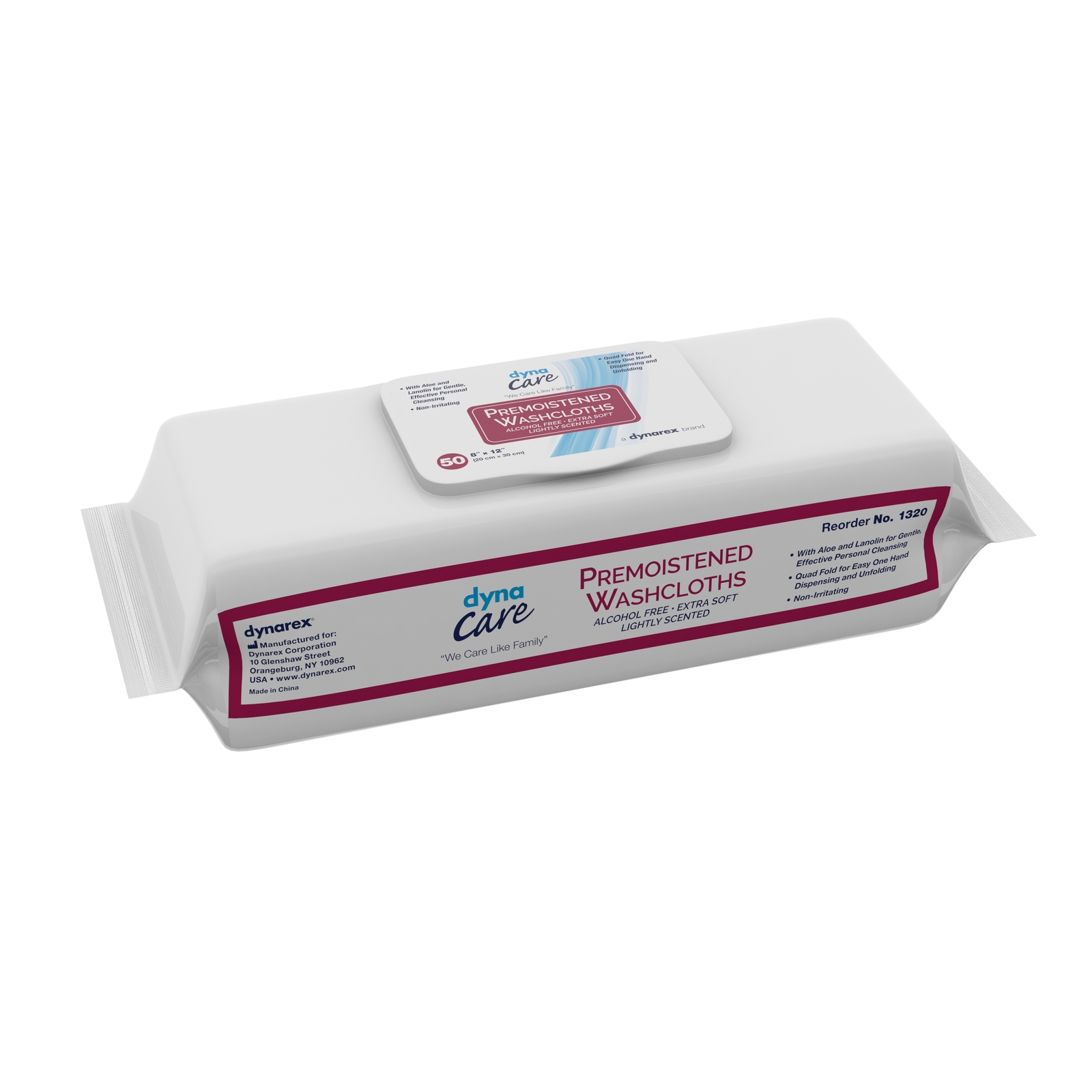 DynaCare Personal Cleansing Wipe 8 x 12″ 1320 1 Pack 50 Wipes