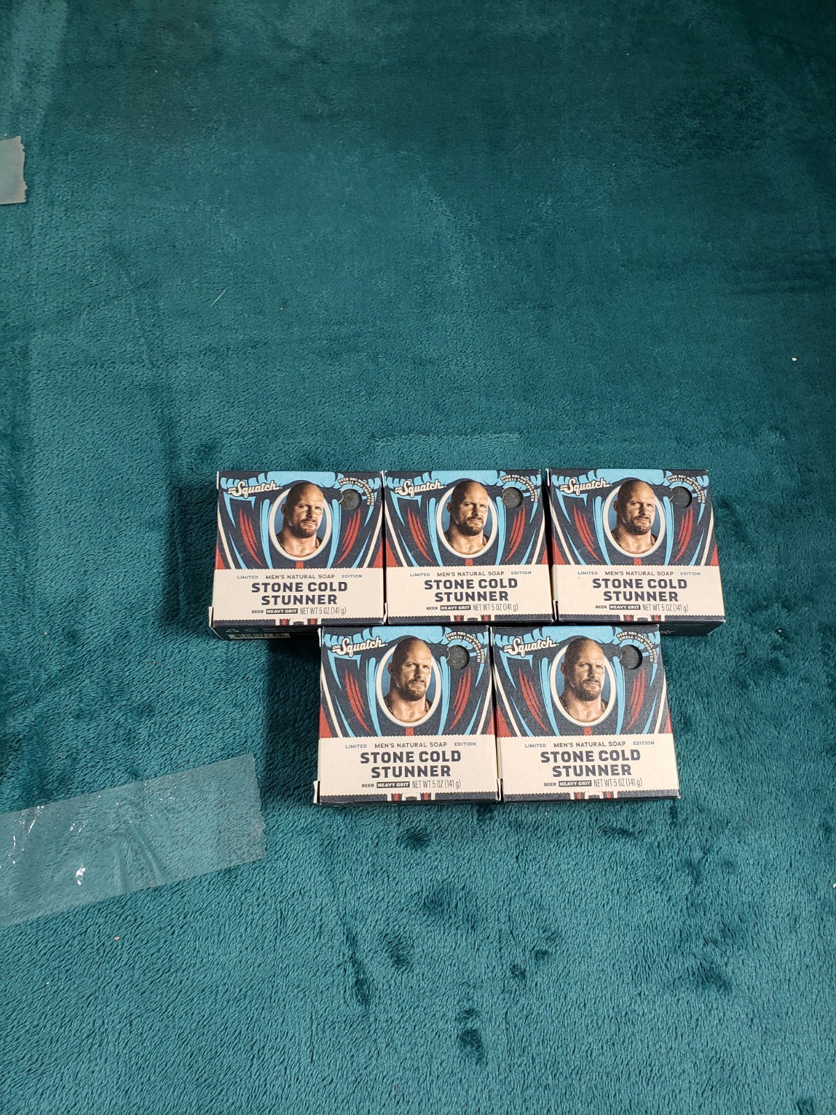 Stone Cold Stunner Dr Squatch Soap 5 Pack Wrestling Heavy Grit Limited Edition