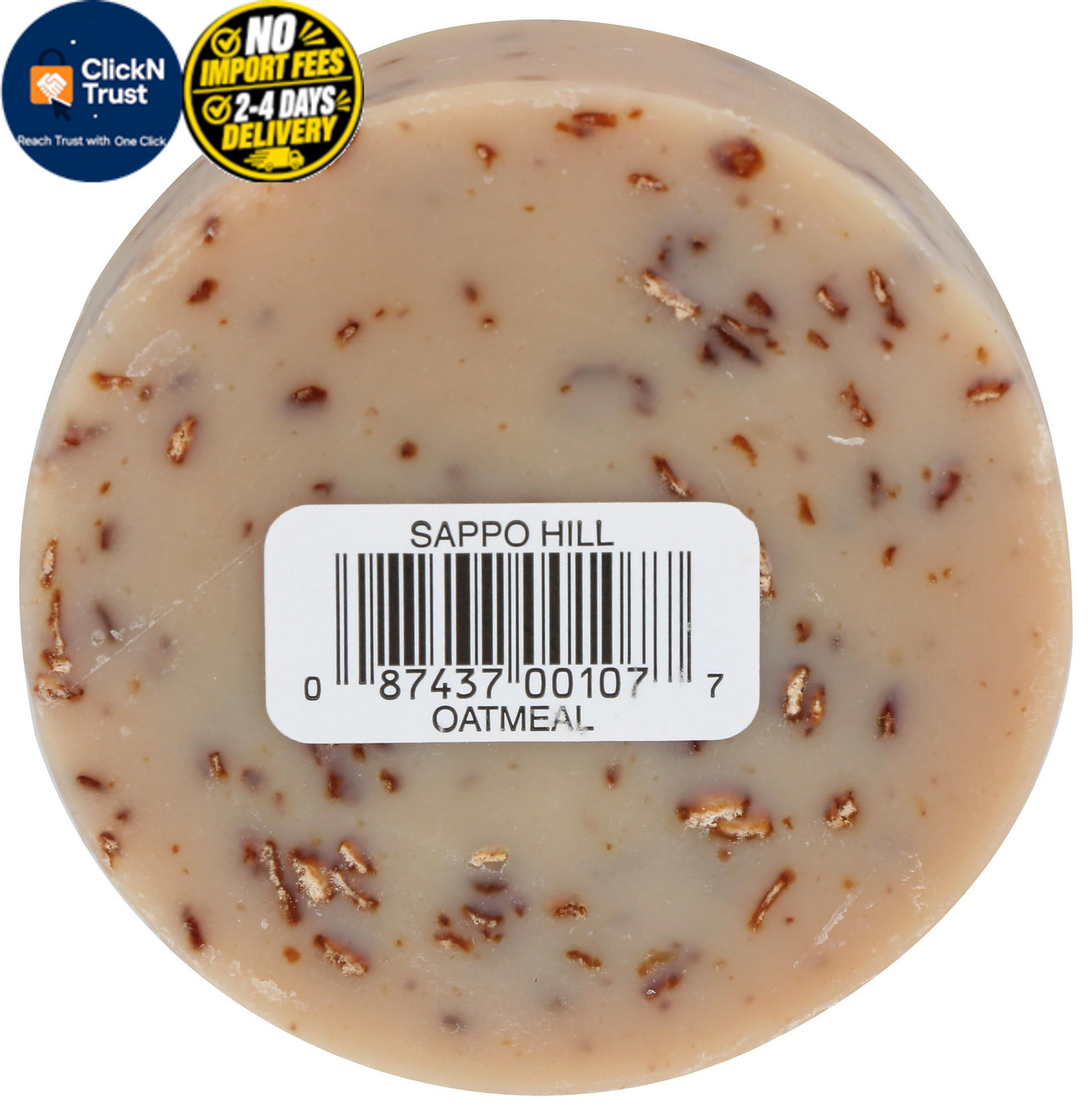 Sappo Hill Soap, Oatmeal Old Fashioned, 3.5 oz Ounce (Pack of 1), No Color