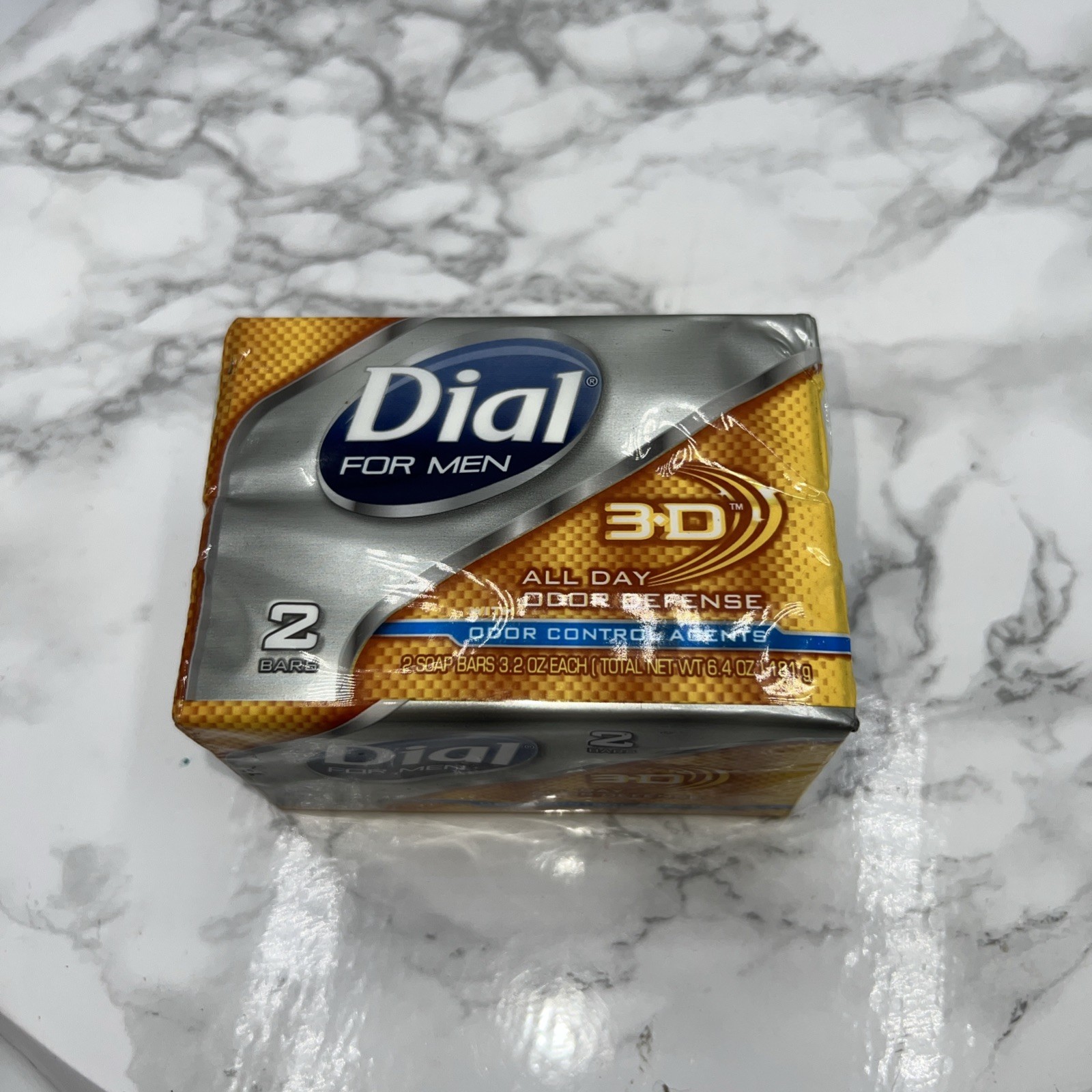 DIAL FOR MEN Odor 3D All Day Odor Defense 2 Bars 3.2 Oz Each- Discontinued