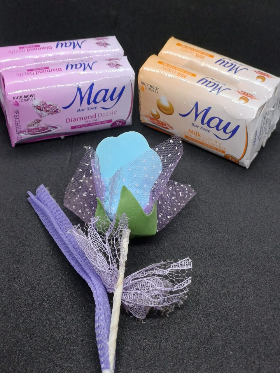 BODY BAR SOAP MAY BRAND – DIAMOND DAZZLE & MILK LUXURY 75GM X 4
