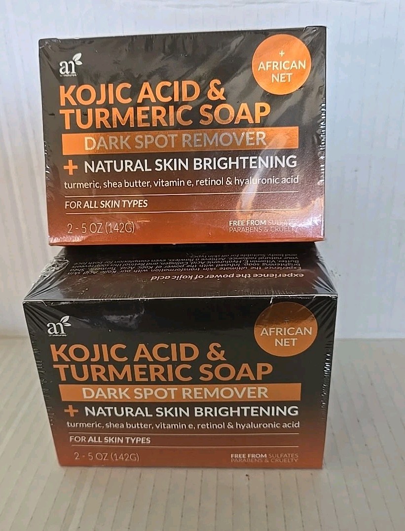 Kojic Acid & Turmeric Bar Soap, For All Skin Types , 2 Bars, 5 oz Each Set Of 2