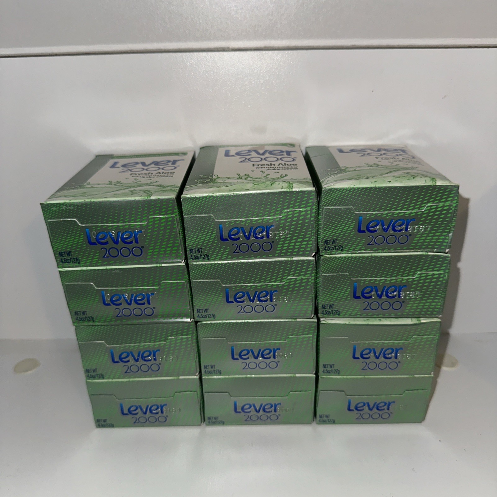 Lever 2000 Fresh Aloe Crisp Cucumber Aloe Glycerin Bar Soap, 4.5oz – 12 Bars