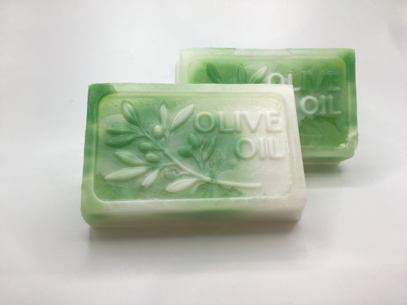 Handmade Soap 4 oz Bars Many Varieties patterns,Scent- Olive leaves, fresh grass