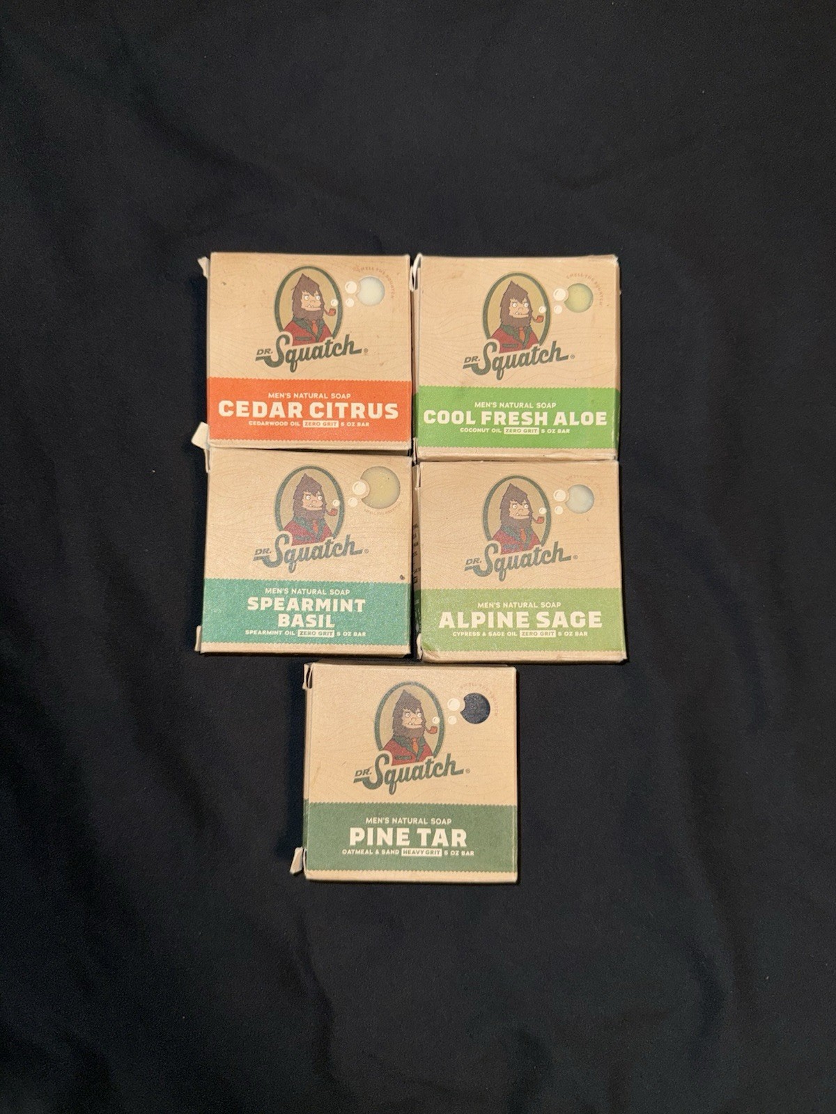 Dr Squatch Soap 5 Oz Bar Brick 5 Pack Variety Men’s Bar Soap