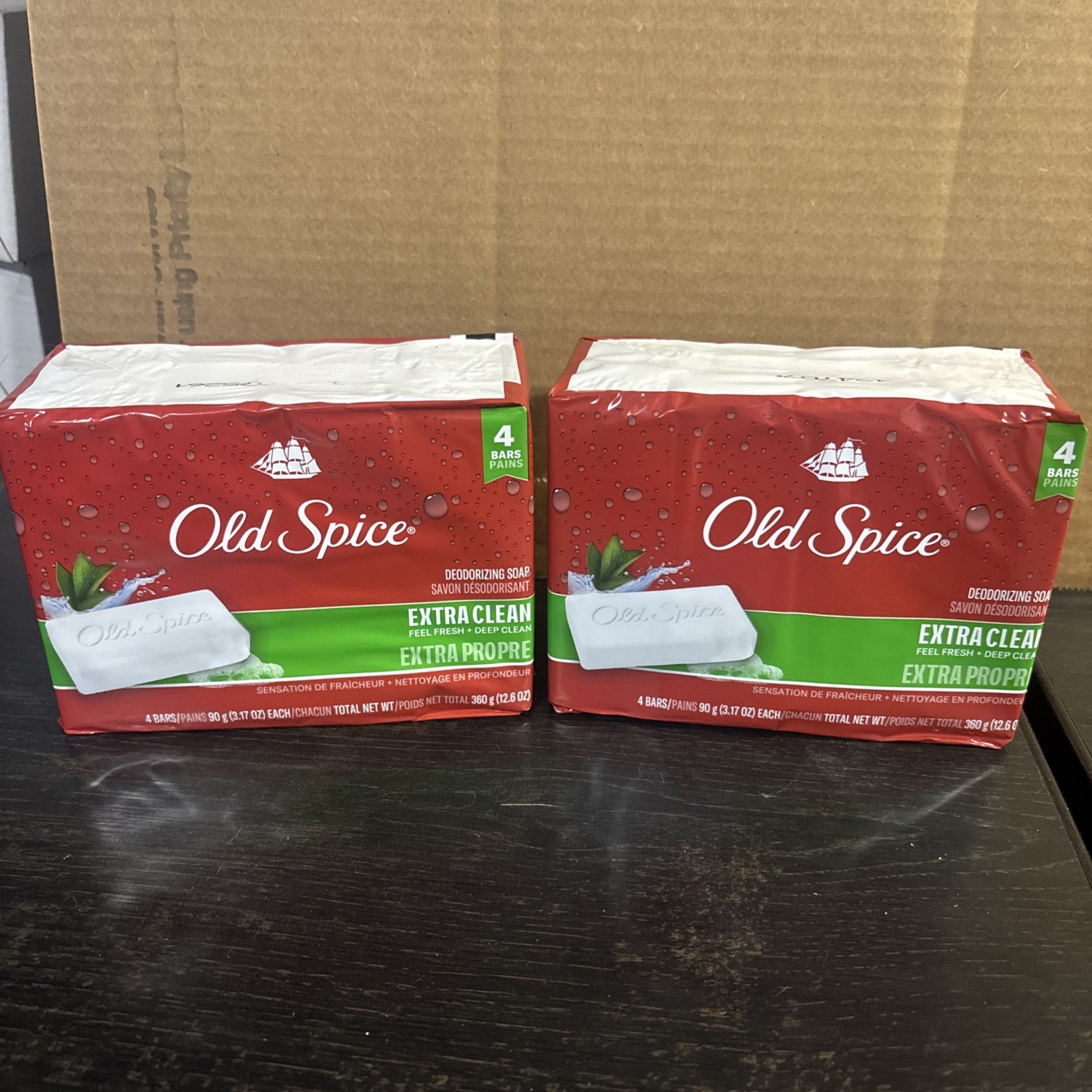 2X Old Spice Deodorizing Bar Soap Extra Clean Fresh & Deep Clean 3.17 oz. 8 Bars