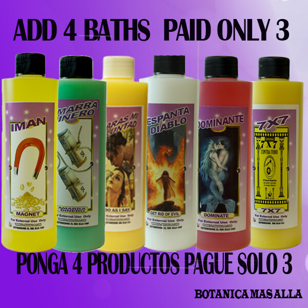 Baños Despojos y Limpias Espirituales – Baths Varios Títulos (PAGUE 3 RECIBE 4)