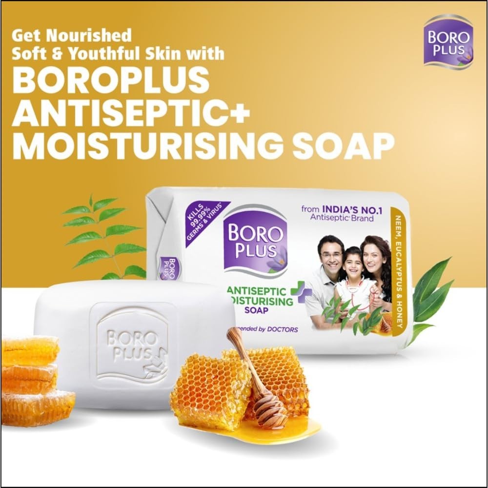 Antiseptic & Moisturising Bathing Soap 99% Germ And Virus Protection (Pack of 6)