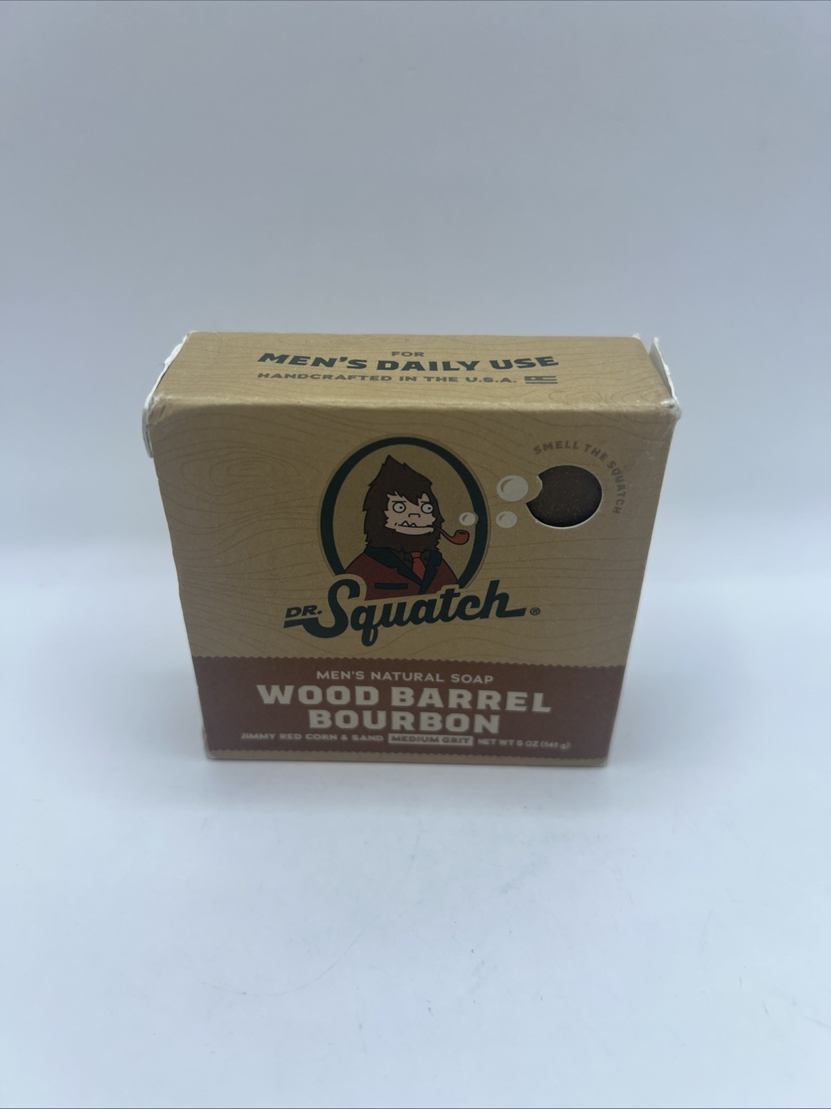 DR. SQUATCH MEN’S NATURAL SOAP WOOD BARREL BOURBON 5 OZ BAR BARS BRAND NEW
